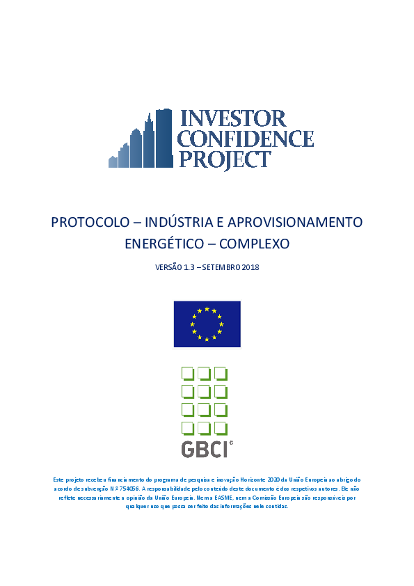 Protocol: Complex Industry & Energy Supply 2018 (POR)