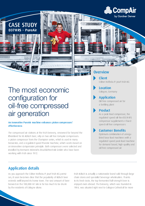 Beverages: Frueh Koelsch - oil free compressed air