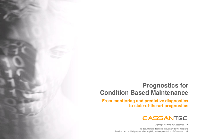 All you need to know about Prognostics for Condition Based Maintenance