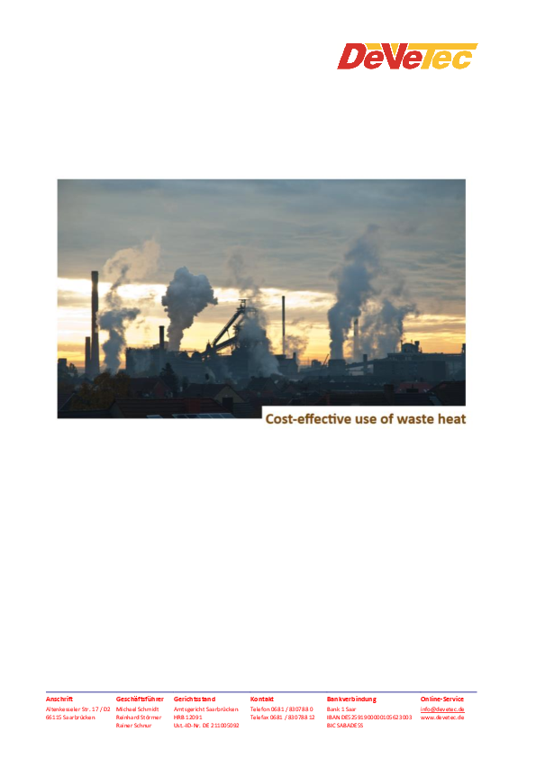 ORC waste heat recovery in energy intensive industry