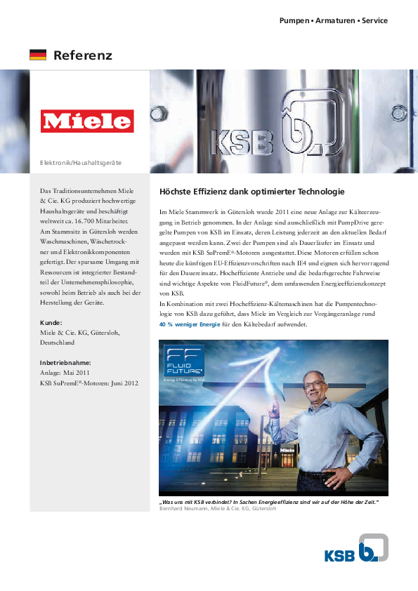 Miele - Pumpen in der Kaelteerzeugung