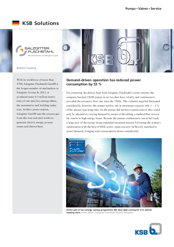 Salzgitter - pumps for district heating