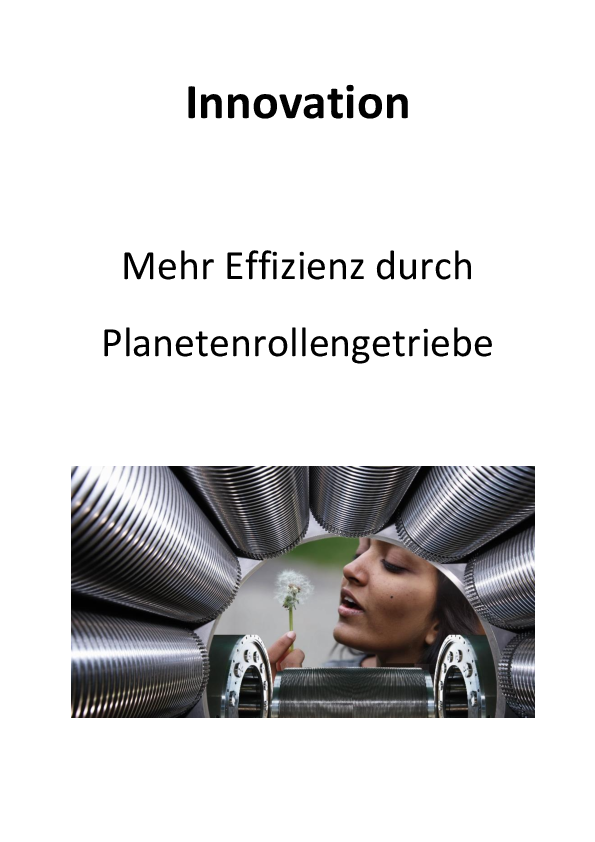 Koennen Planetenrollengetriebe Hydraulik ersetzen?