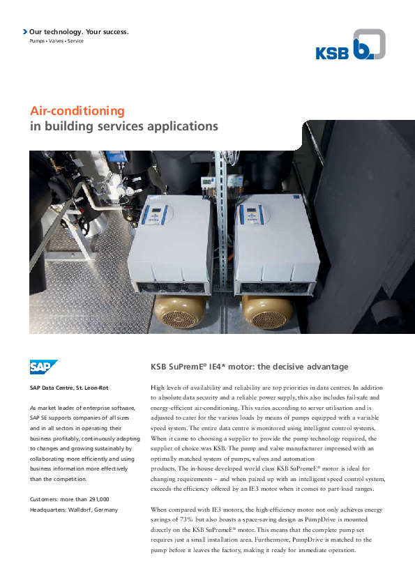 SAP - Air conditioning in building service application