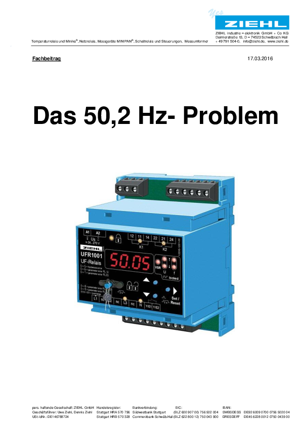 Das 50,2 Hz Problem