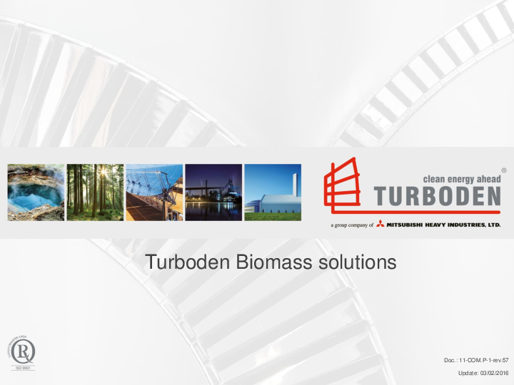 Heat Recovery from Biomass with ORC technology