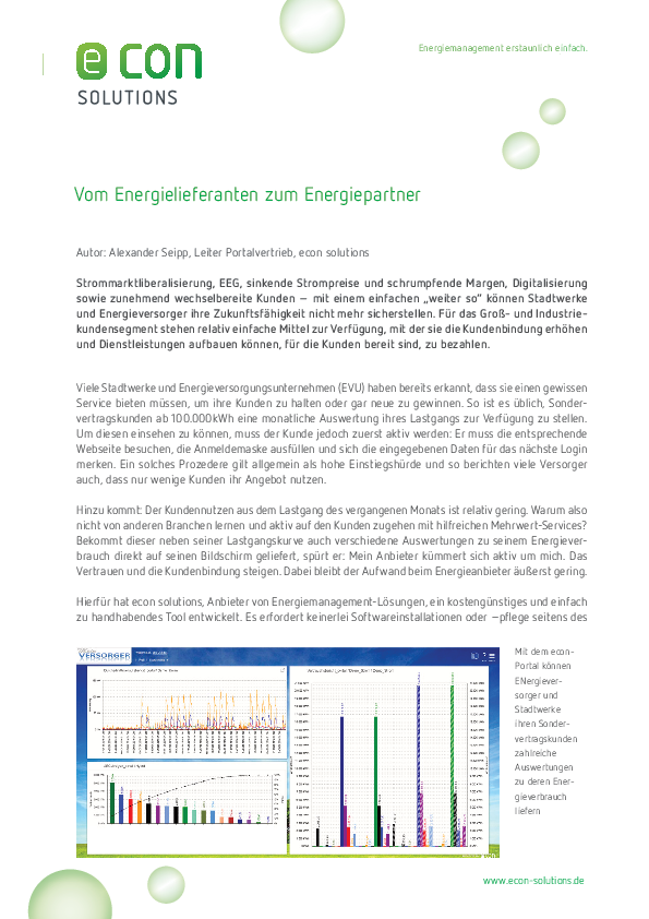 EVU, Stadtwerke: Vom Energielieferanten zum Energiepartner