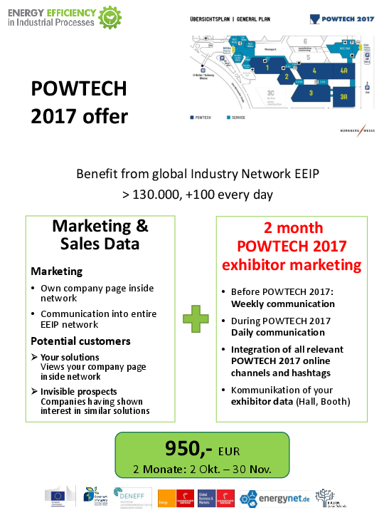 POWTECH17 offer for exhibitors