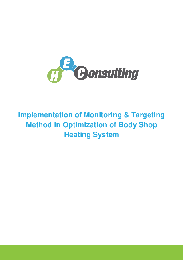 Case study: Monitoring and Targeting method applied in automotive industry