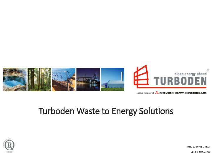 ORC Technology in Waste to Energy Solutions 