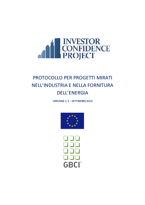 Protocol: Targeted Industry & Energy Supply 2018 (ITA)