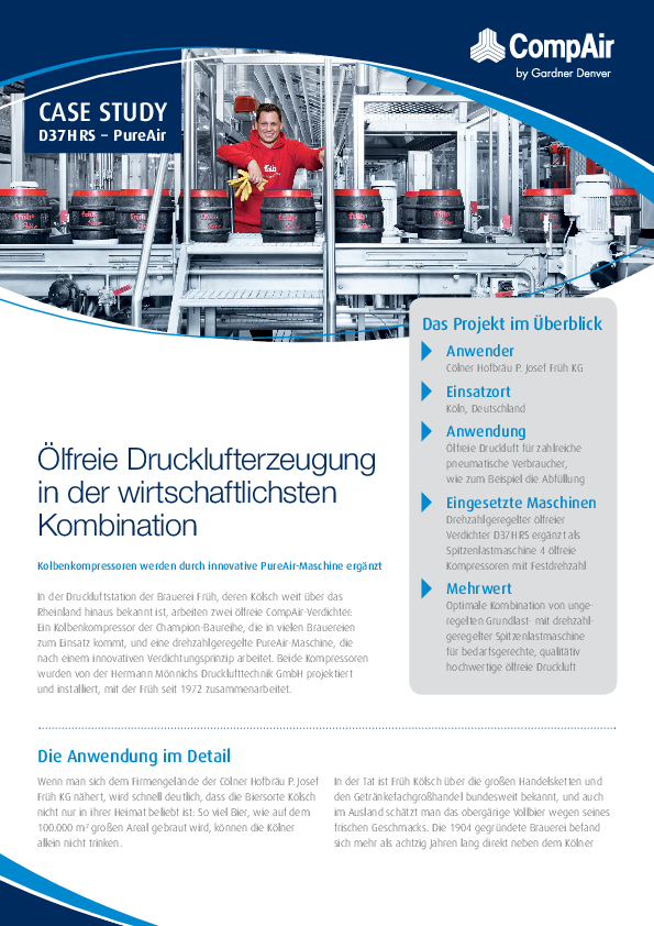 Getränke: Frühkölsch - Kombination von ungeregelten Grundlast- mit drehzahlgeregelter Spitzenlastmaschine