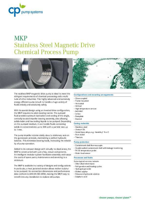 Stainless Steel Magnetic Drive Pump