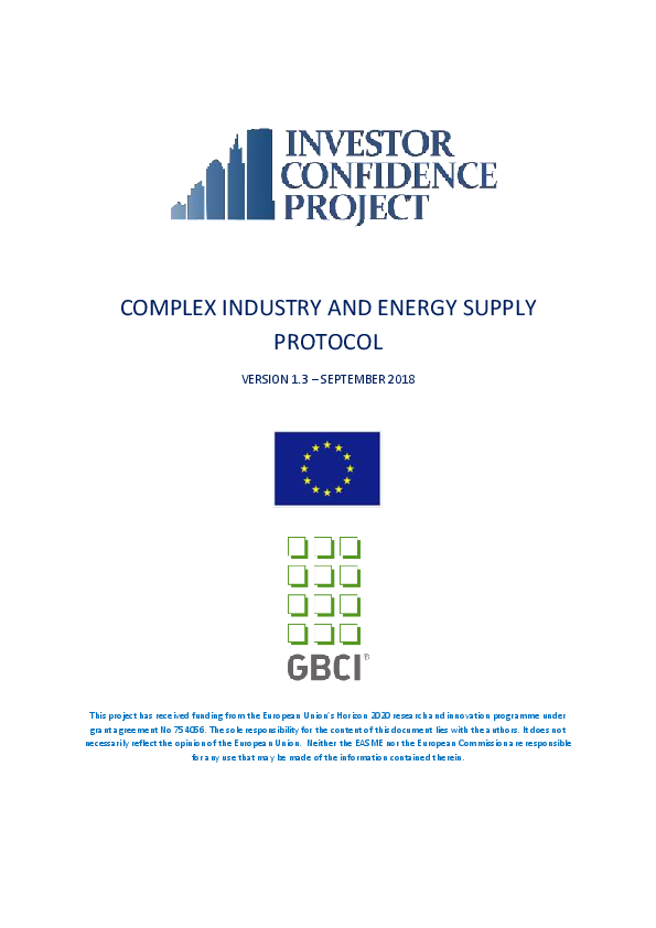 Protocol: Complex Industry & Energy Supply 2018 (ENG)