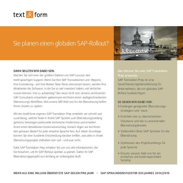 Sie planen einen globalen SAP-Rollout?