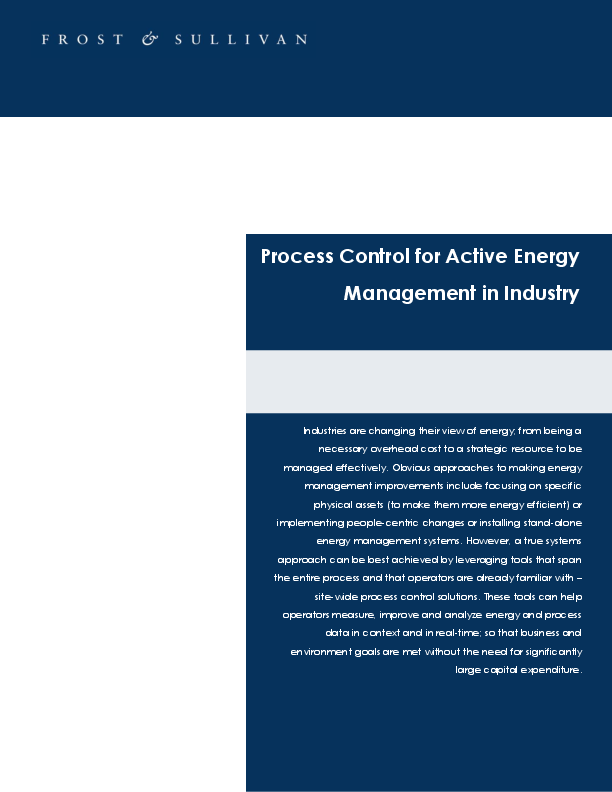 Process Control for Active Energy Management in Industry