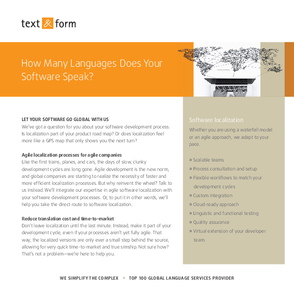 How many languages does your software speak?